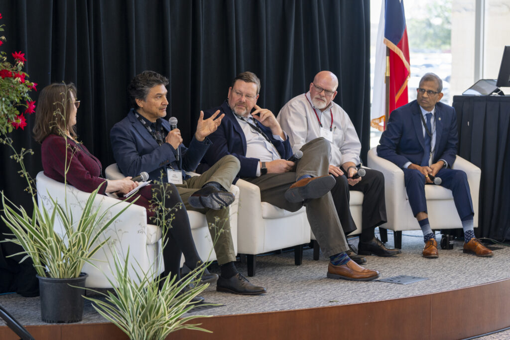 Luis Cisneros answers a question during an IHA Responsive Agriculture forum
